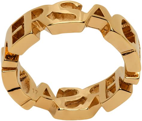 versace gold logo ring|Versace wedding ring.